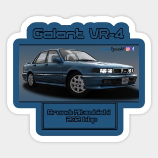 Mitsubishi Galant VR-4 Blue Sticker